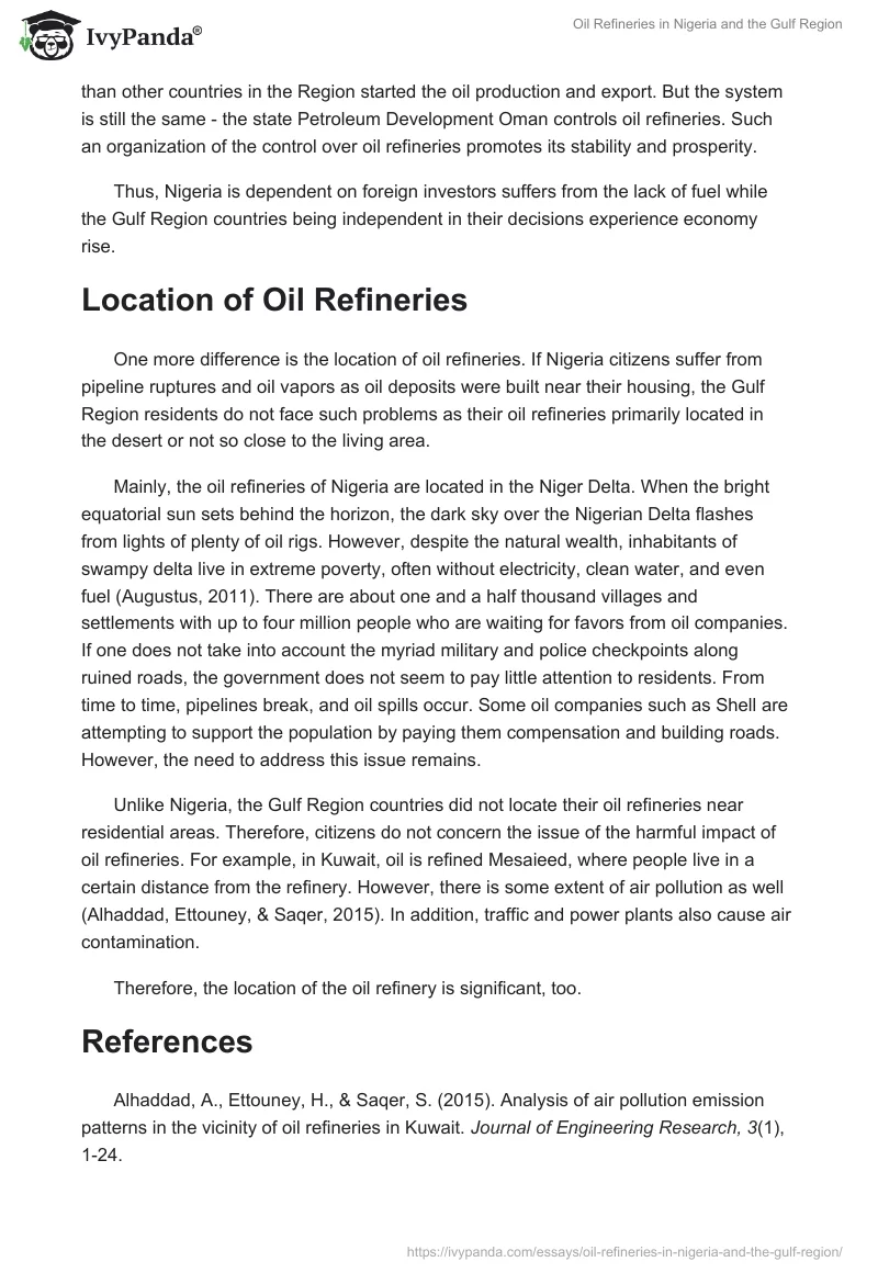 Oil Refineries in Nigeria and the Gulf Region. Page 3