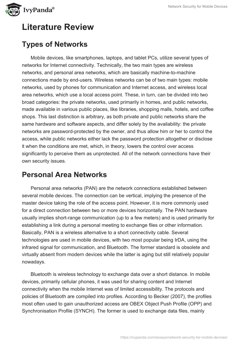 Network Security for Mobile Devices. Page 3