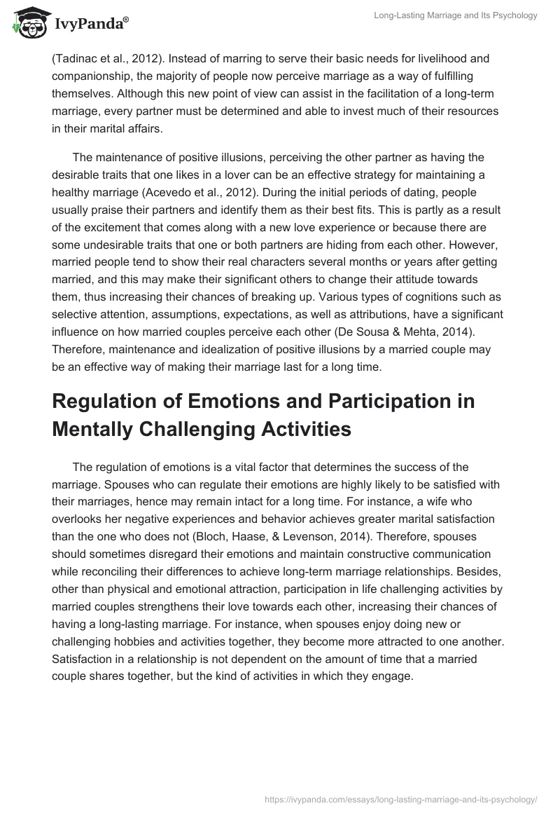 Long-Lasting Marriage and Its Psychology. Page 2