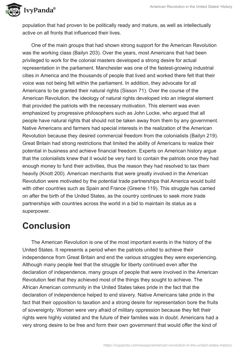 American Revolution in the United States' History. Page 3