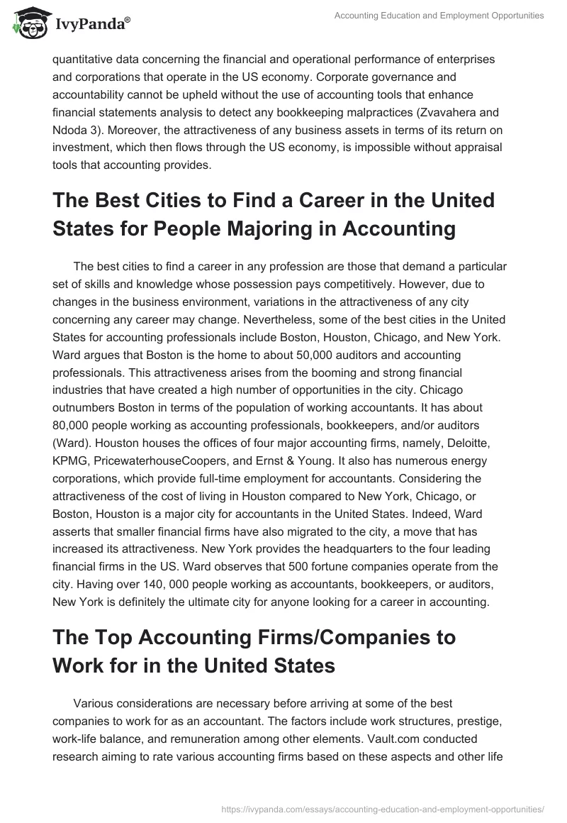 Accounting Education and Employment Opportunities. Page 5