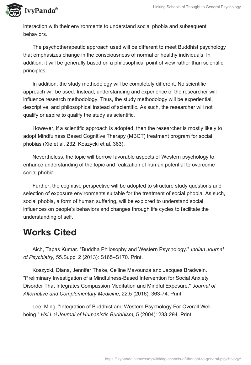 Linking Schools of Thought to General Psychology. Page 4