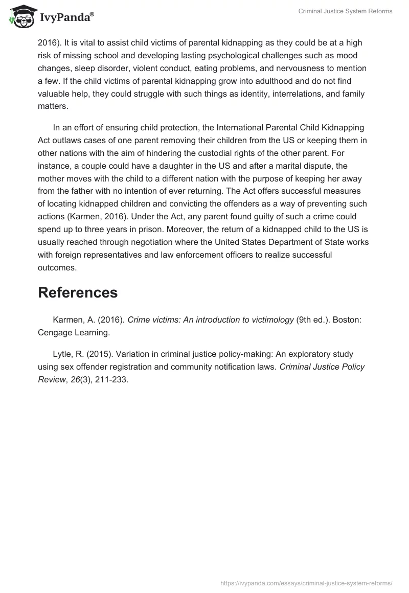 Criminal Justice System Reforms. Page 2