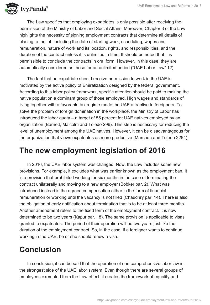 UAE Employment Law and Reforms in 2016. Page 2