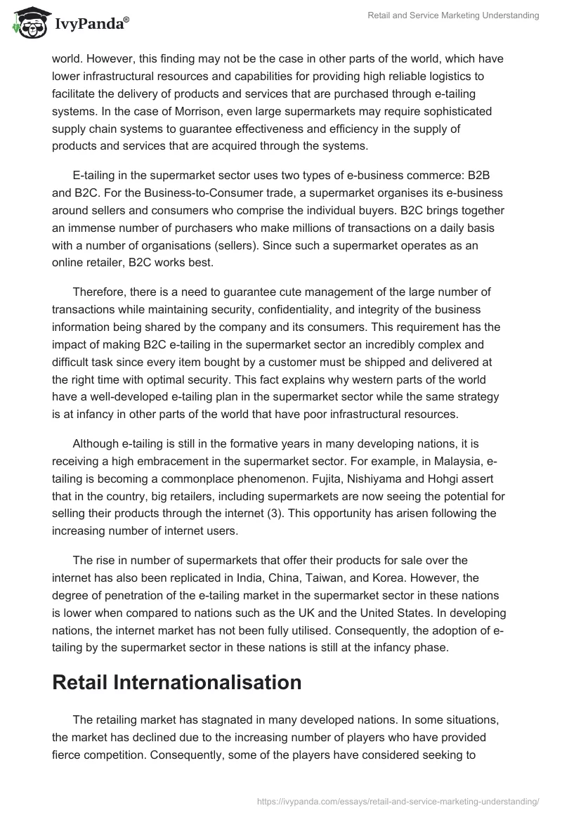 Retail and Service Marketing Understanding. Page 2