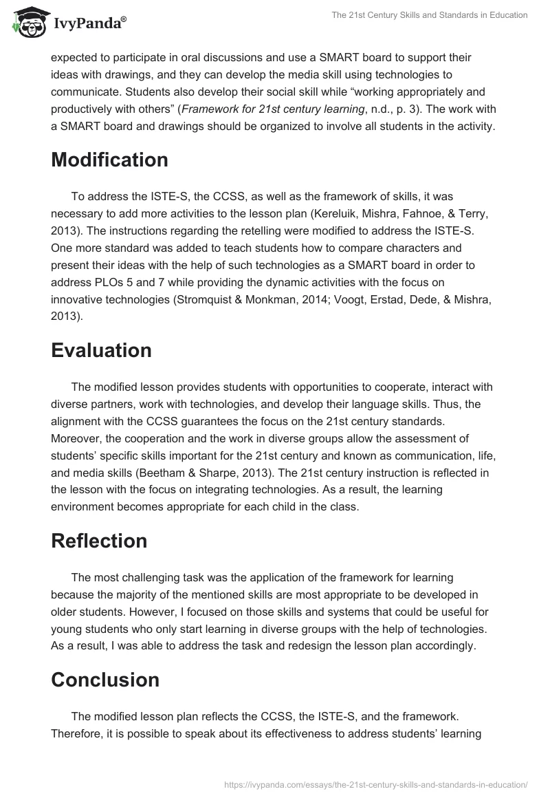 The 21st Century Skills and Standards in Education. Page 2