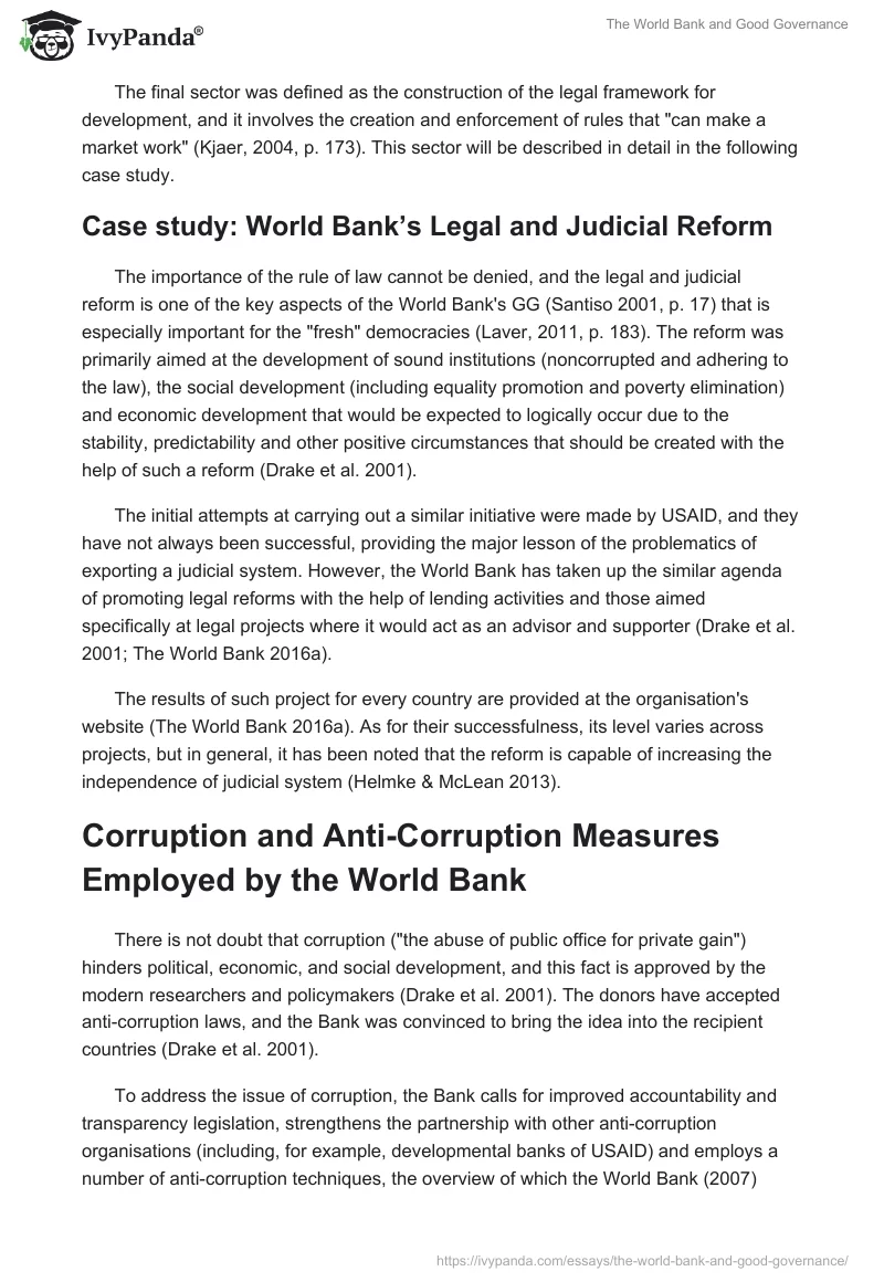 The World Bank and Good Governance. Page 3
