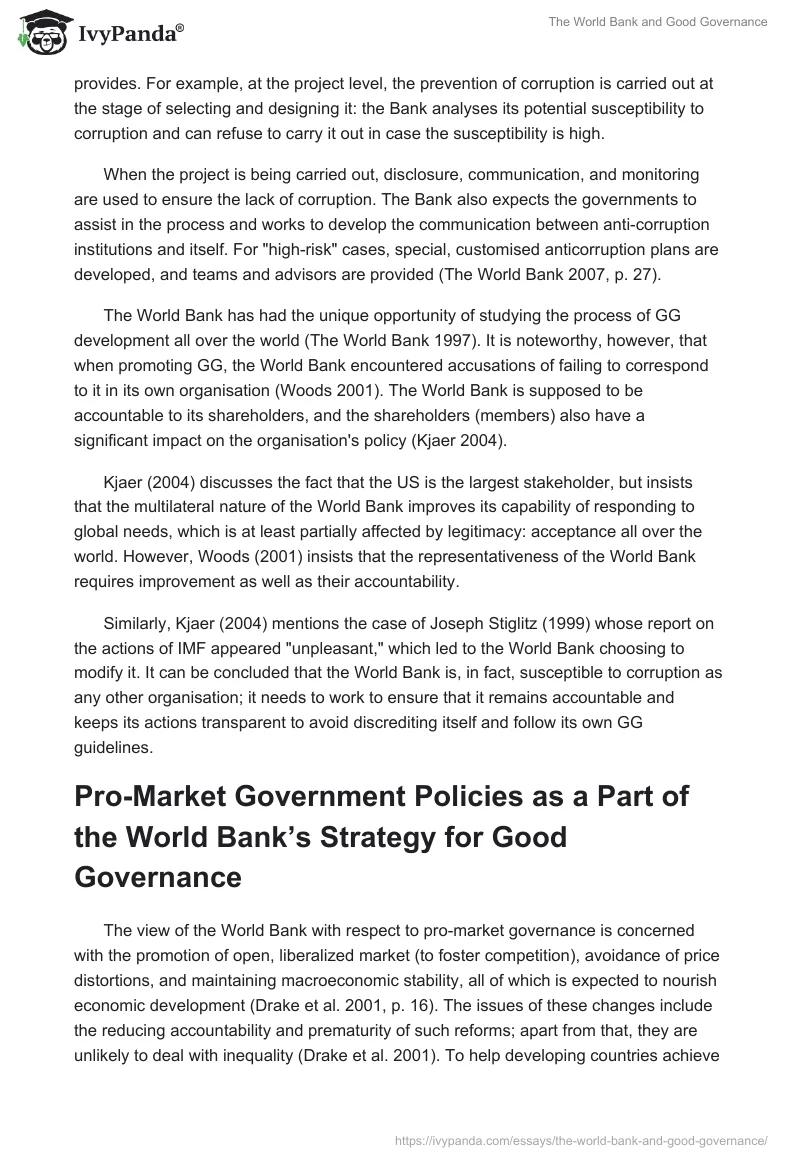 The World Bank and Good Governance. Page 4