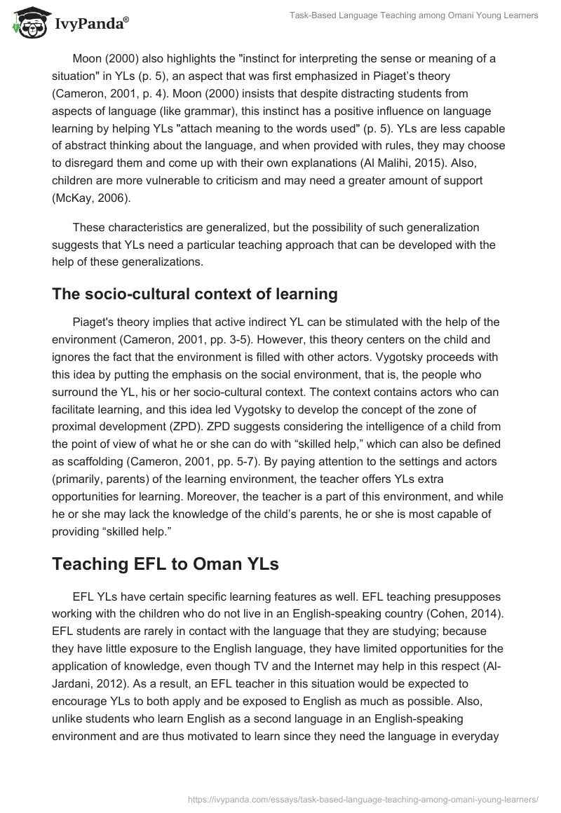 Task-Based Language Teaching among Omani Young Learners. Page 2