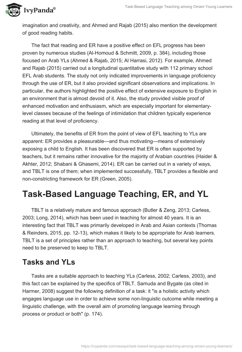 Task-Based Language Teaching among Omani Young Learners. Page 4