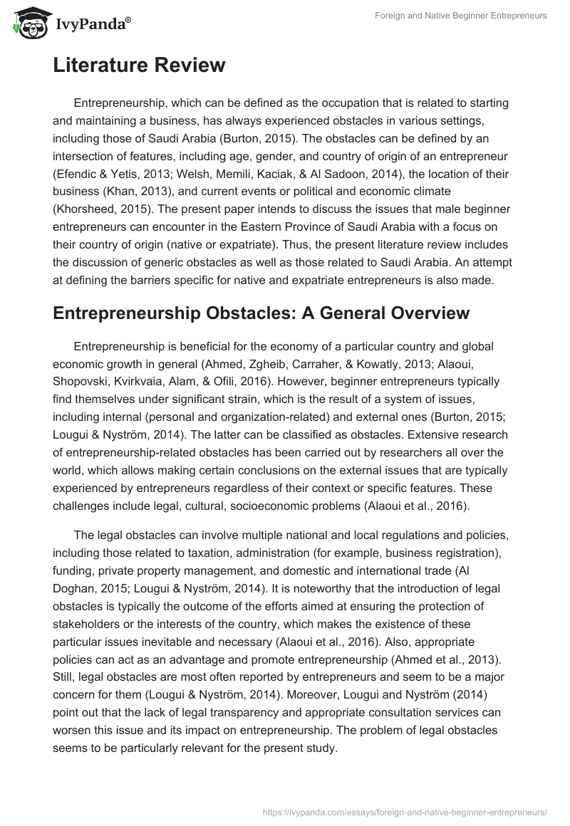 Foreign and Native Beginner Entrepreneurs. Page 2