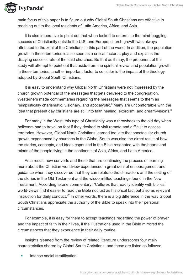 Global South Christians vs. Global North Christians. Page 2