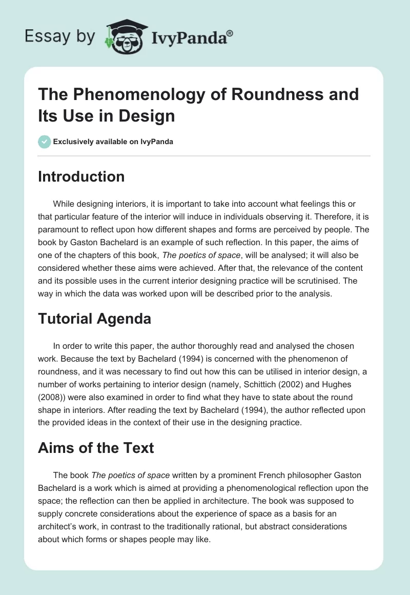 The Phenomenology of Roundness and Its Use in Design. Page 1