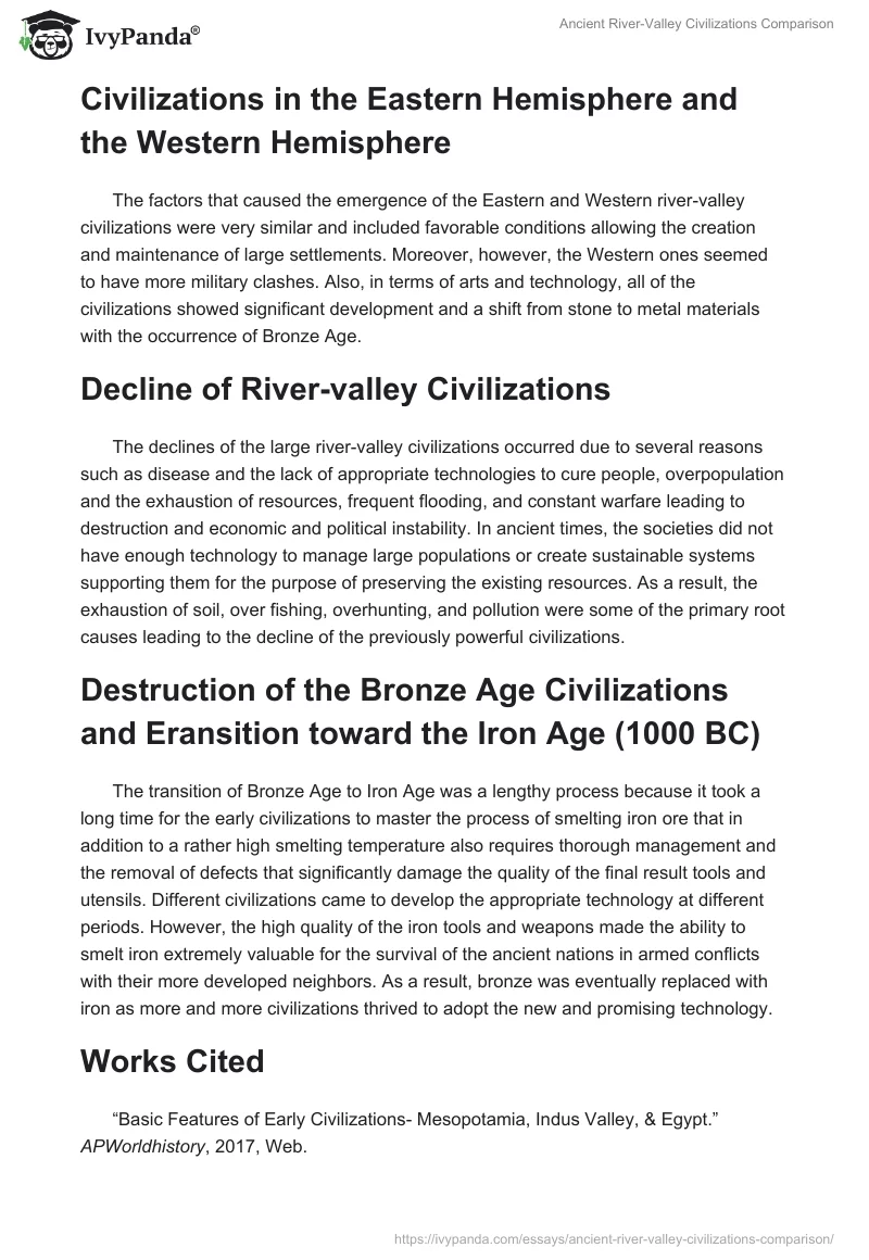 Ancient River-Valley Civilizations Comparison. Page 3