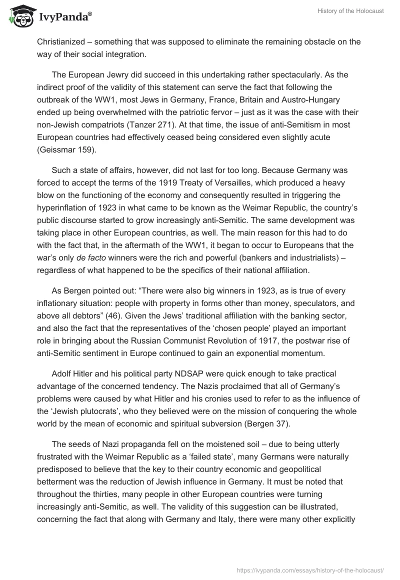 History of the Holocaust. Page 3