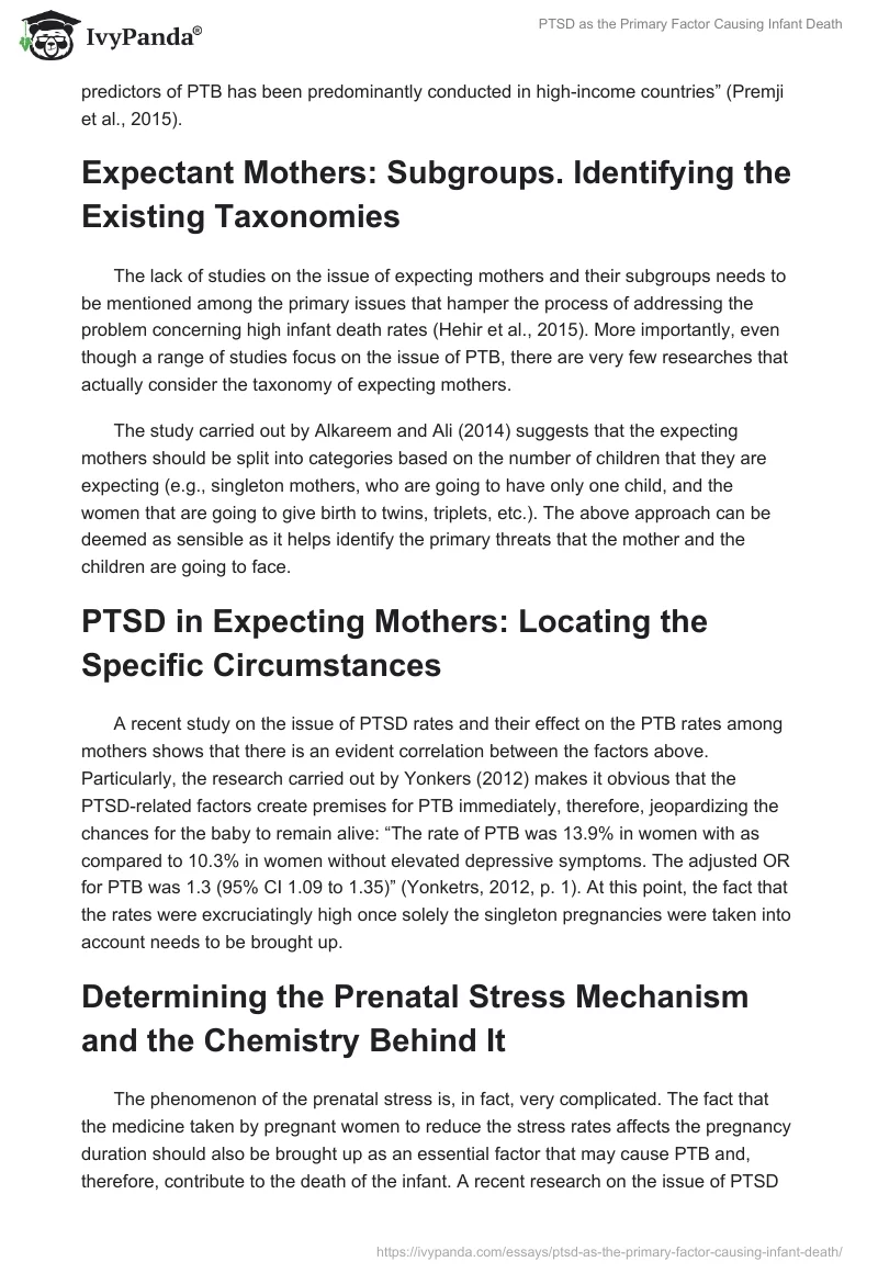 PTSD as the Primary Factor Causing Infant Death. Page 2