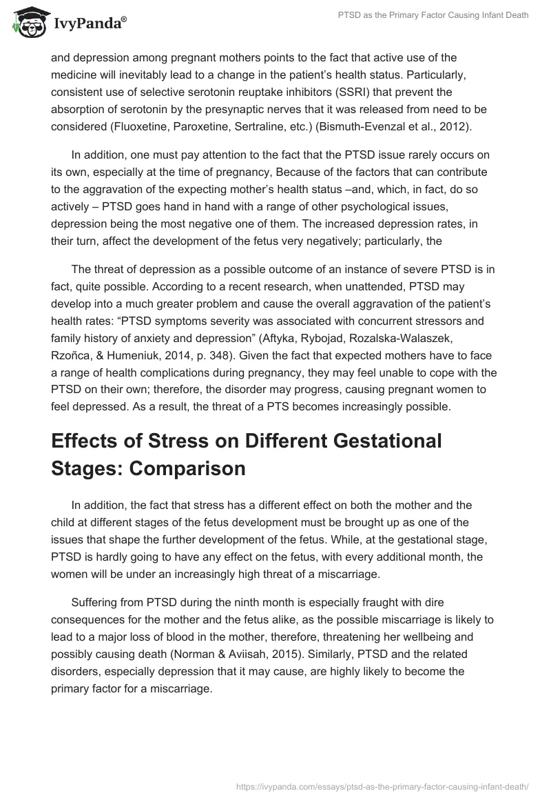 PTSD as the Primary Factor Causing Infant Death. Page 3