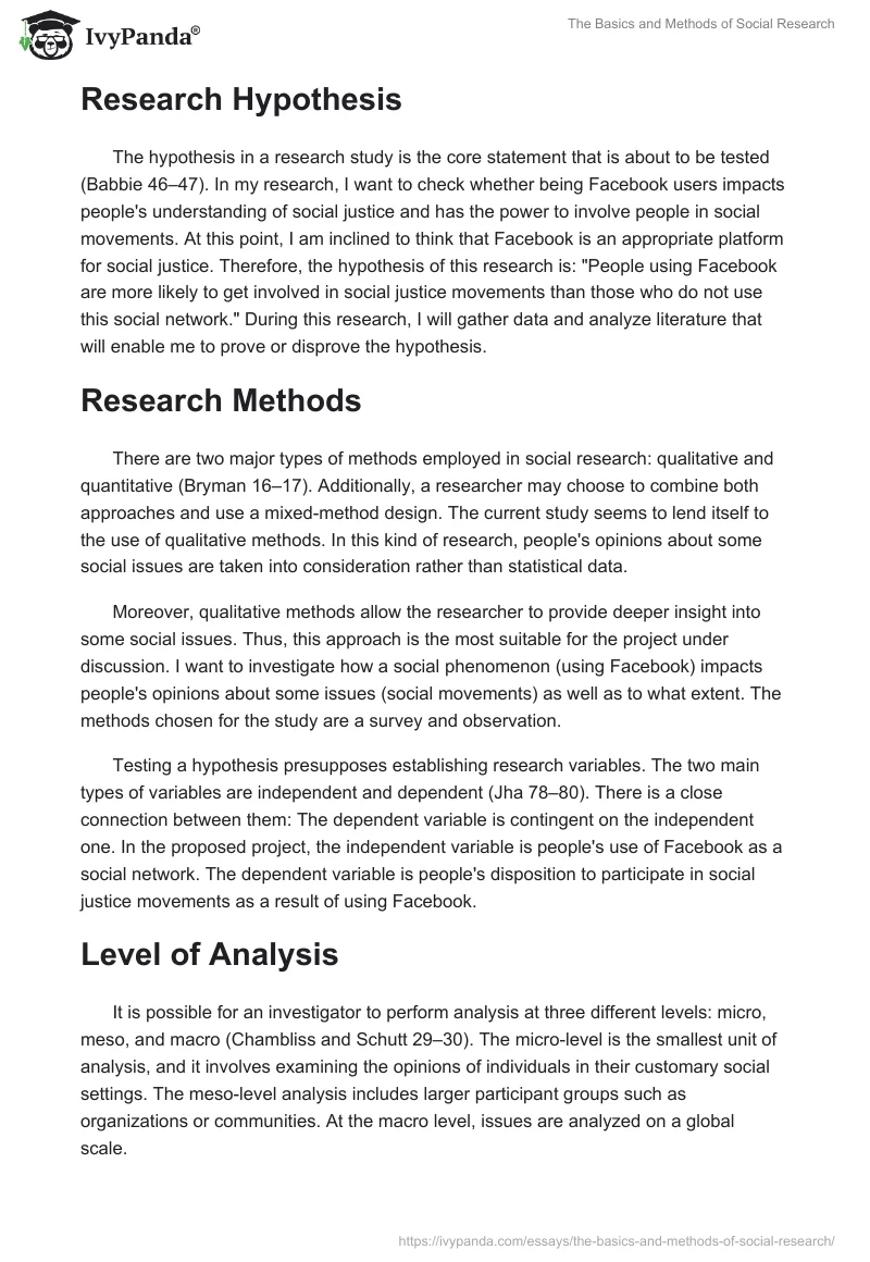 The Basics and Methods of Social Research. Page 2
