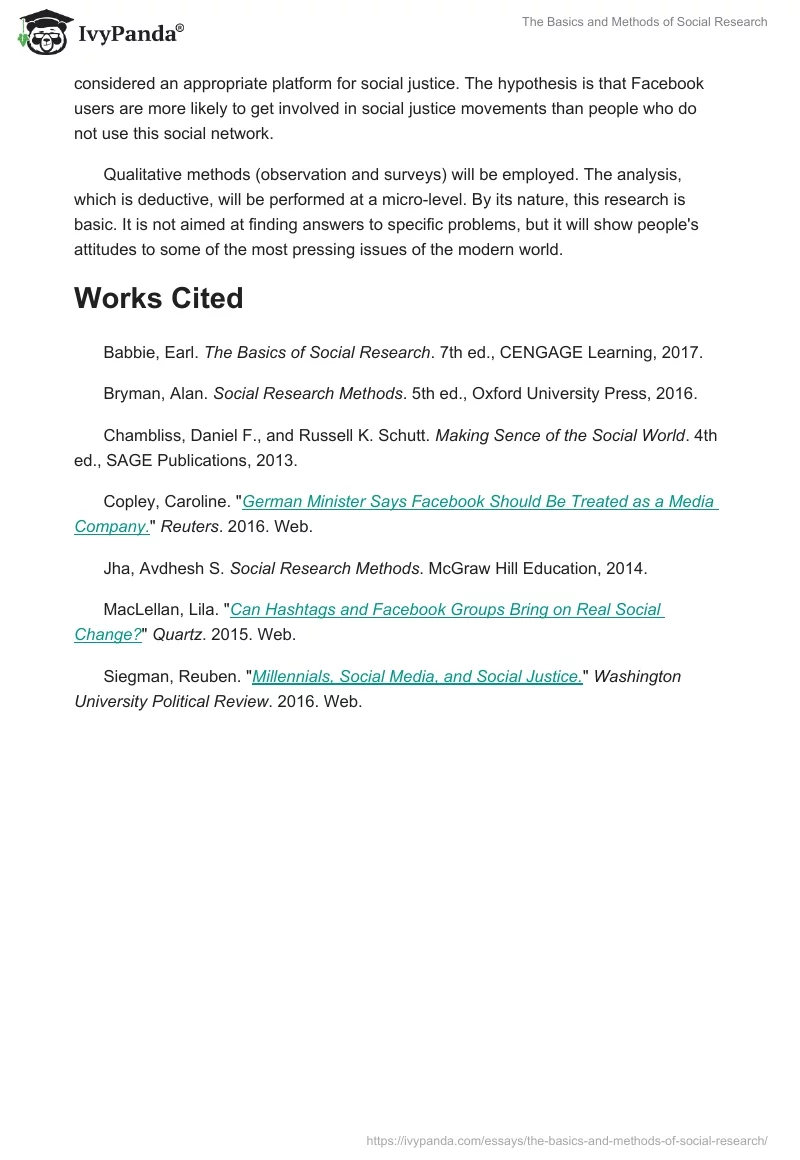 The Basics and Methods of Social Research. Page 4