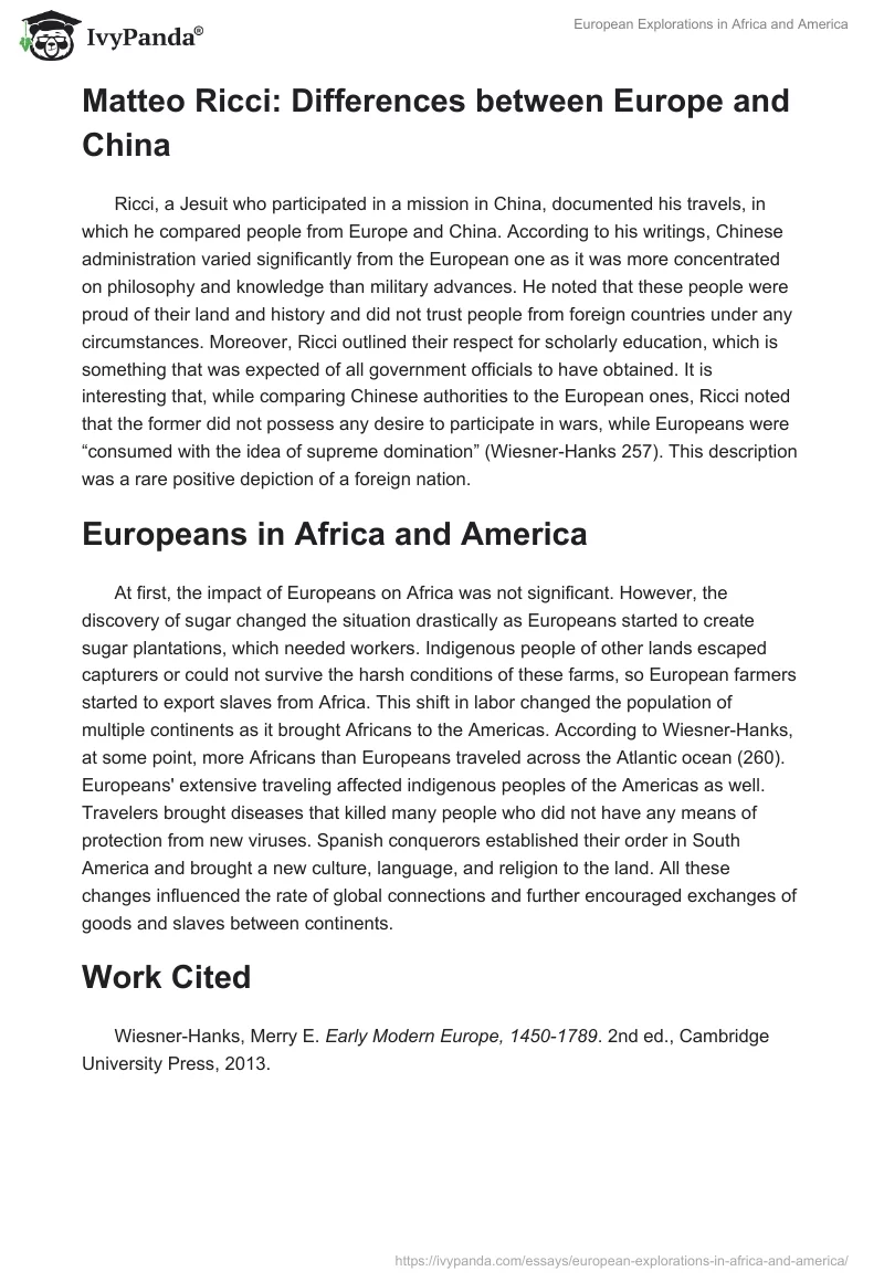 European Explorations in Africa and America. Page 2