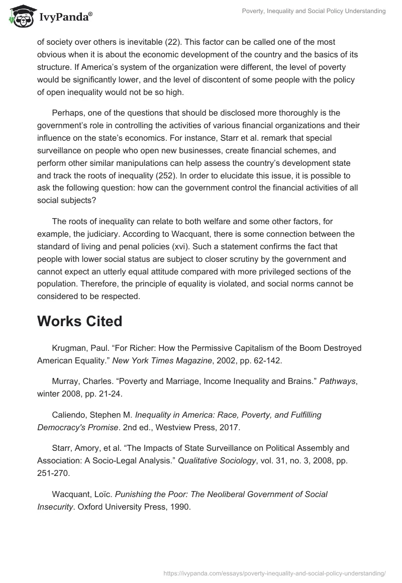Poverty, Inequality and Social Policy Understanding. Page 2