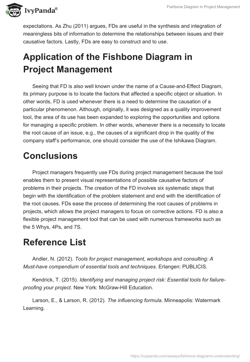 Fishbone Diagram in Project Management. Page 4