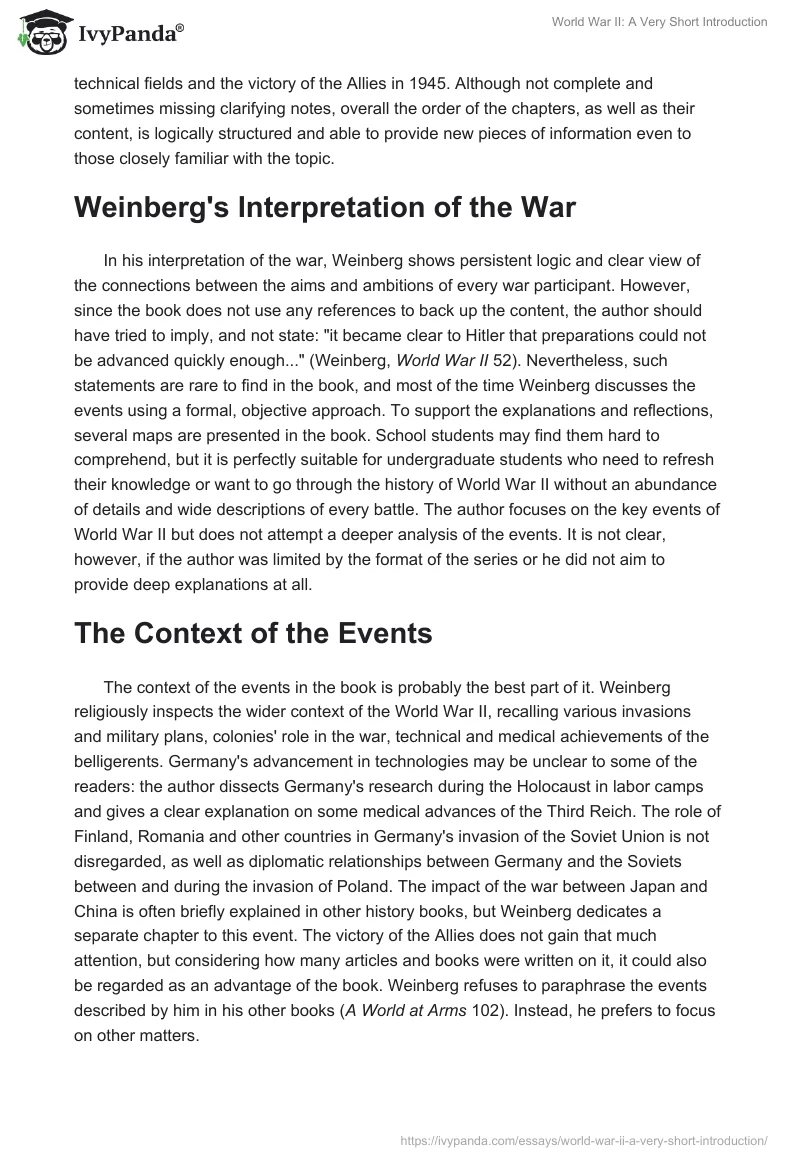 World War II: A Very Short Introduction. Page 2