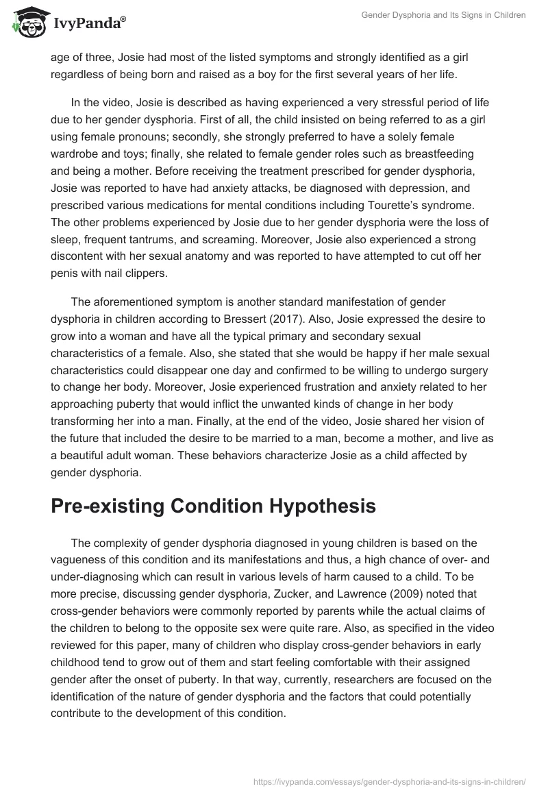 Gender Dysphoria and Its Signs in Children. Page 2