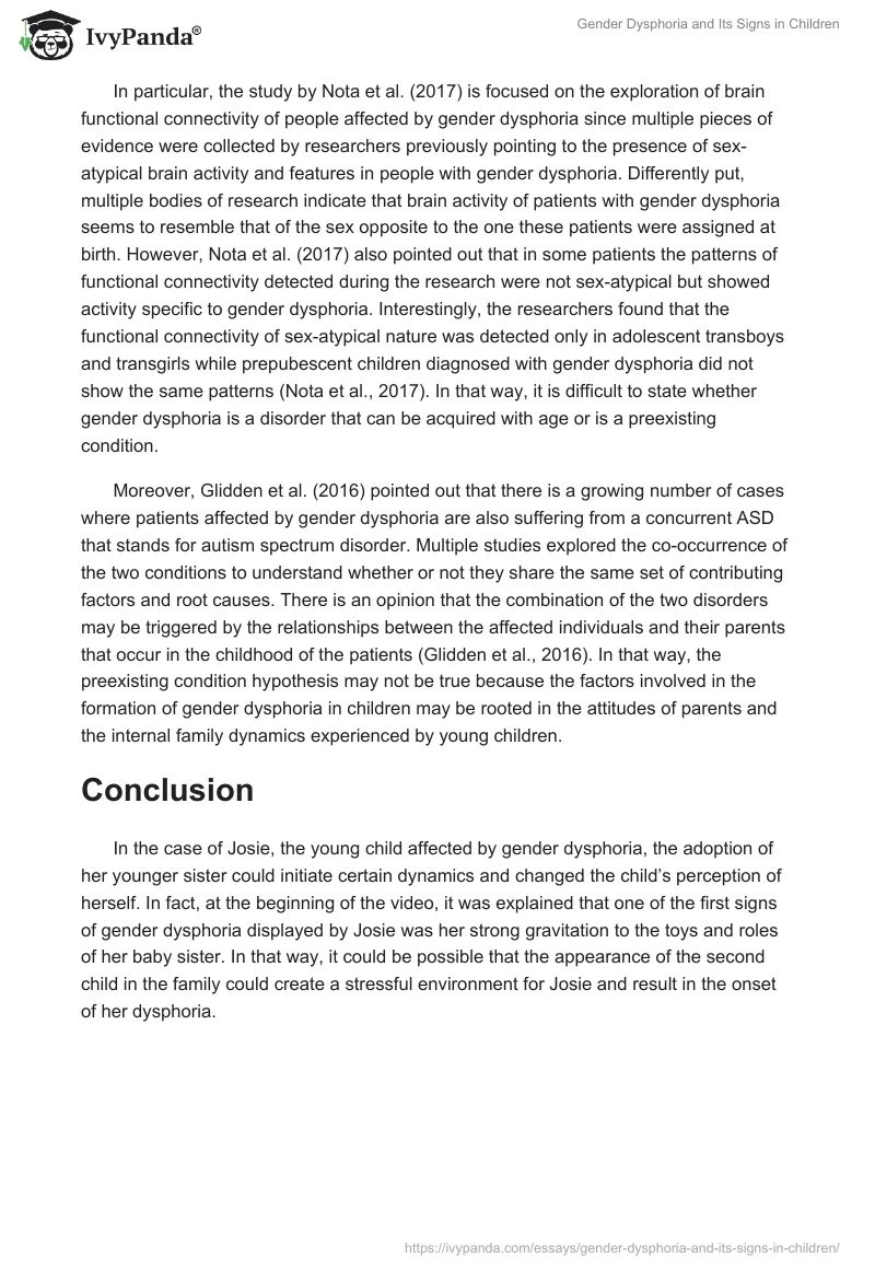 Gender Dysphoria and Its Signs in Children. Page 3