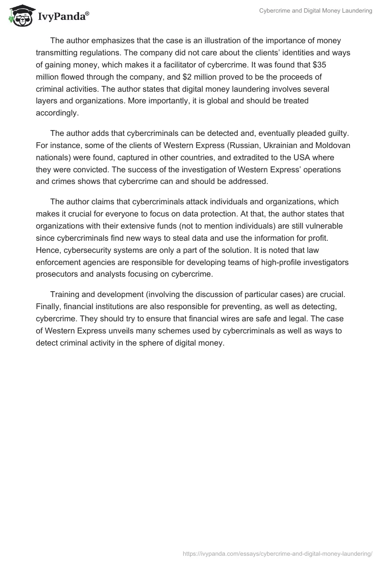 Cybercrime and Digital Money Laundering. Page 2