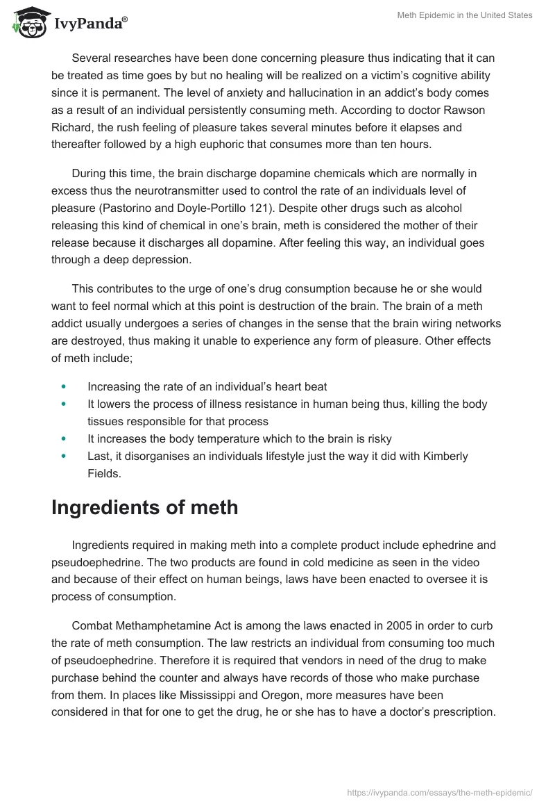 Meth Epidemic in the United States. Page 3