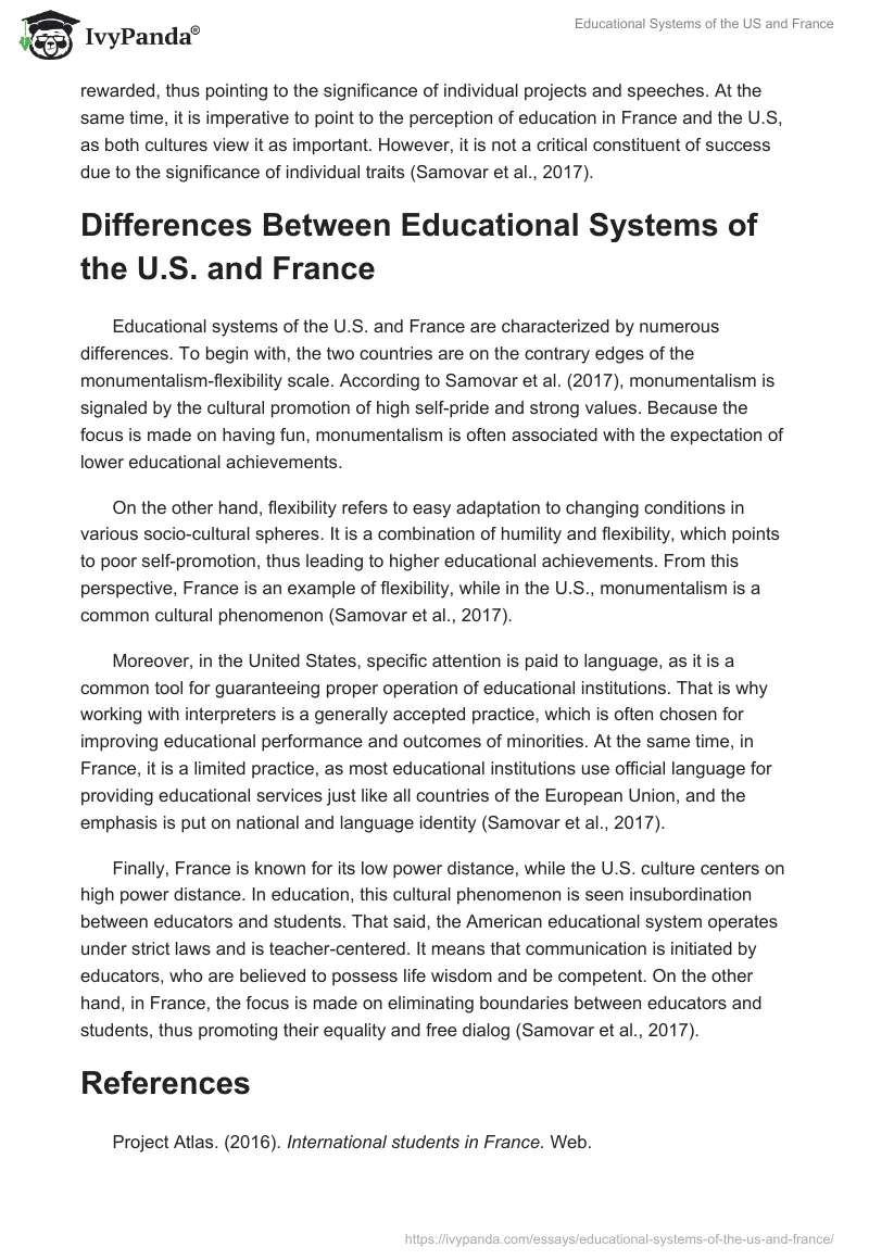 Educational Systems of the US and France. Page 2