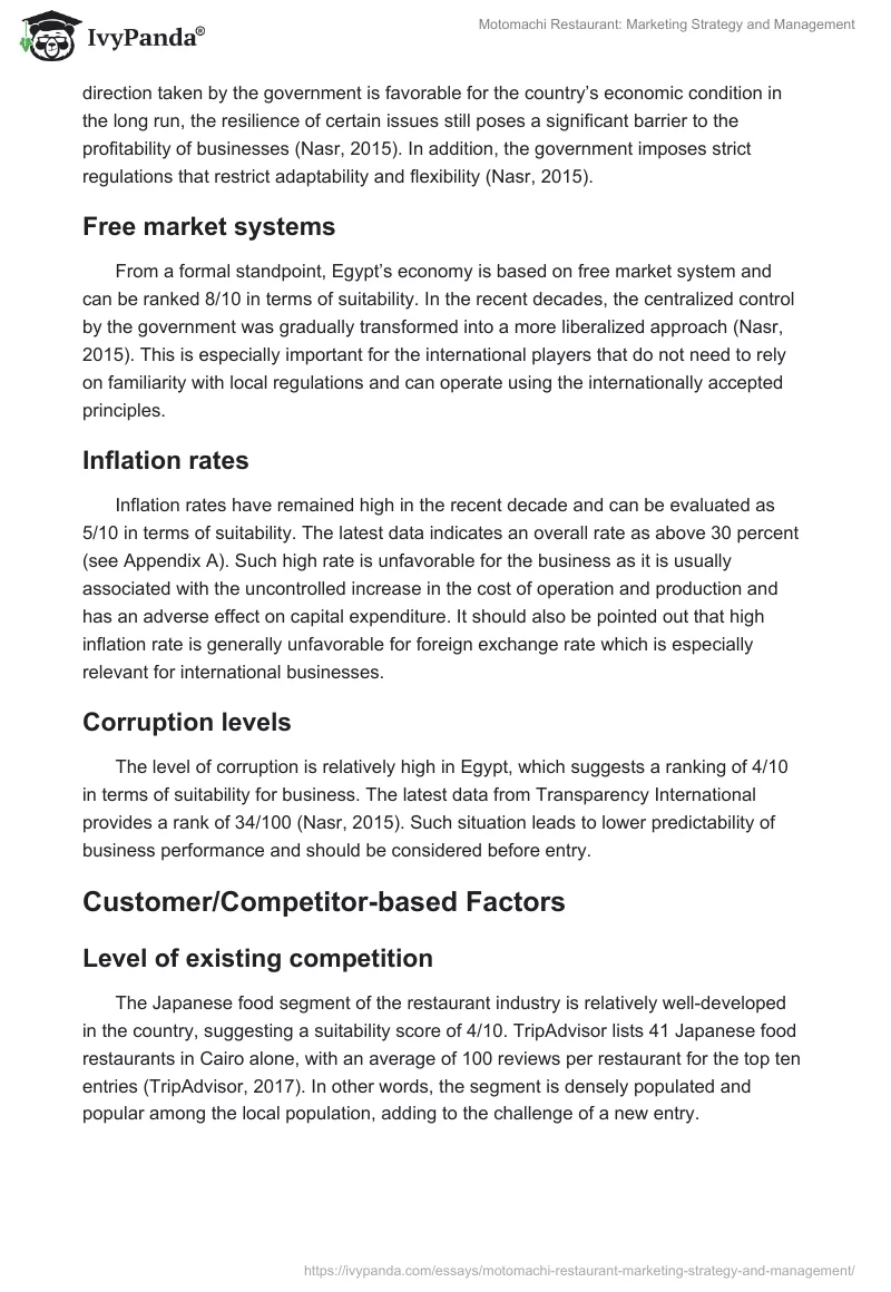 Motomachi Restaurant: Marketing Strategy and Management. Page 2