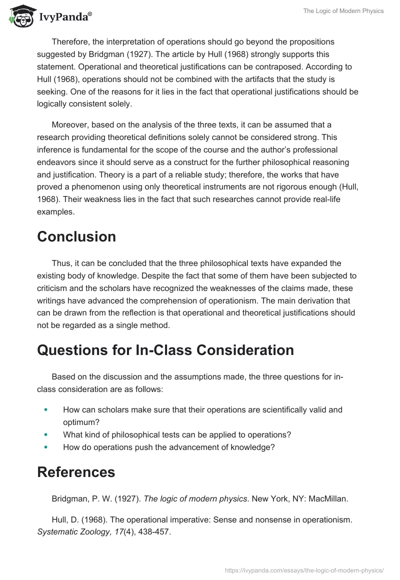 The Logic of Modern Physics. Page 2