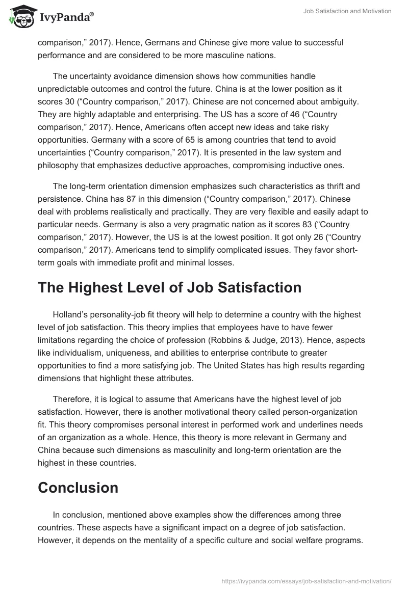 job satisfaction and motivation research paper