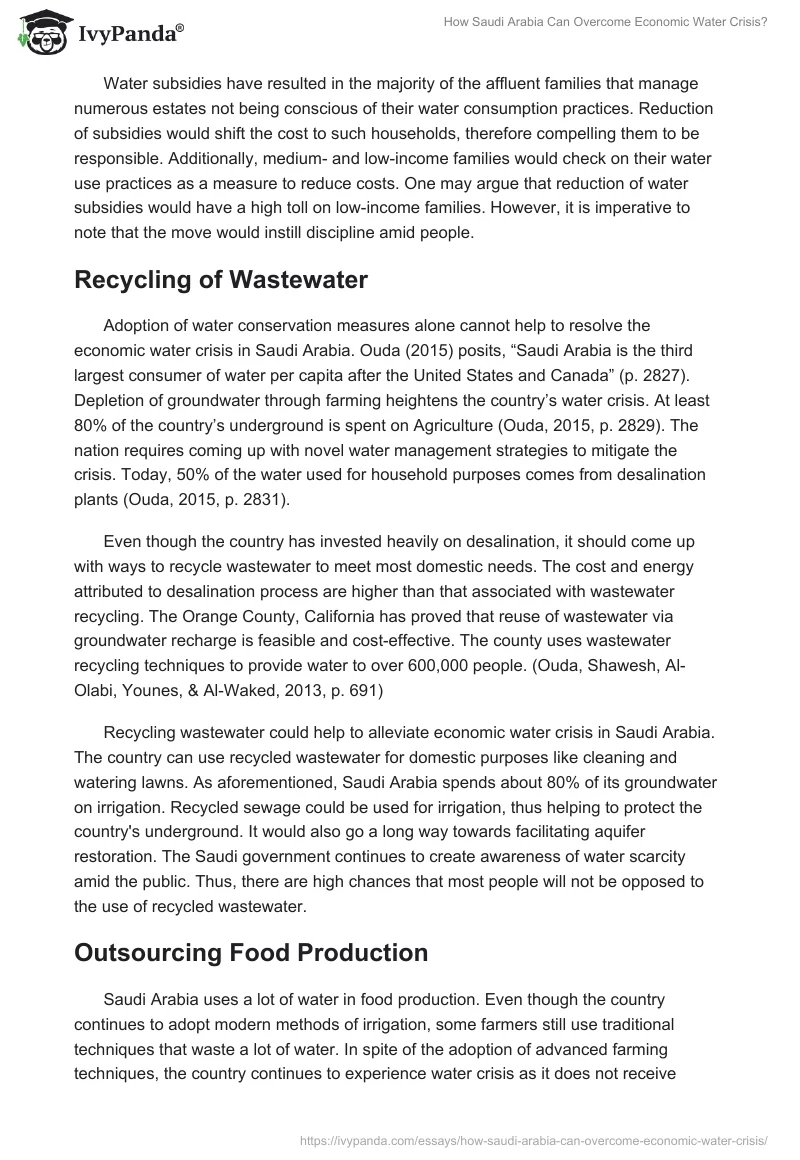 How Saudi Arabia Can Overcome Economic Water Crisis?. Page 3
