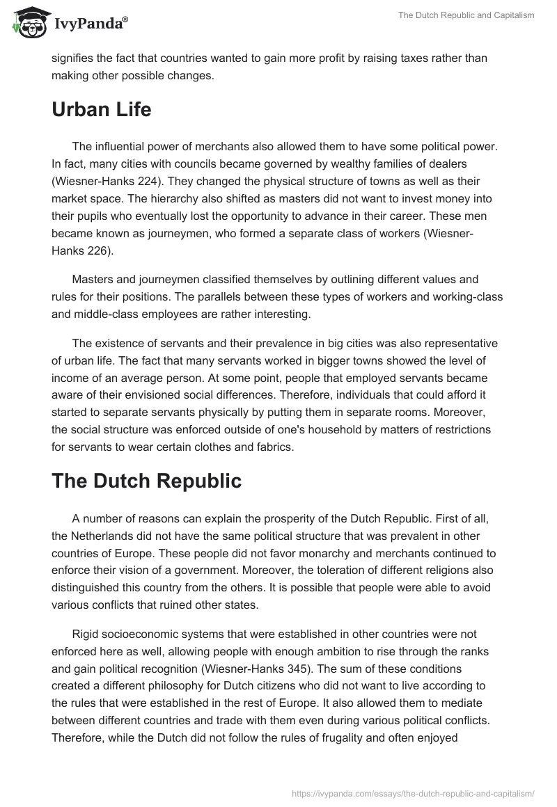 The Dutch Republic and Capitalism. Page 2