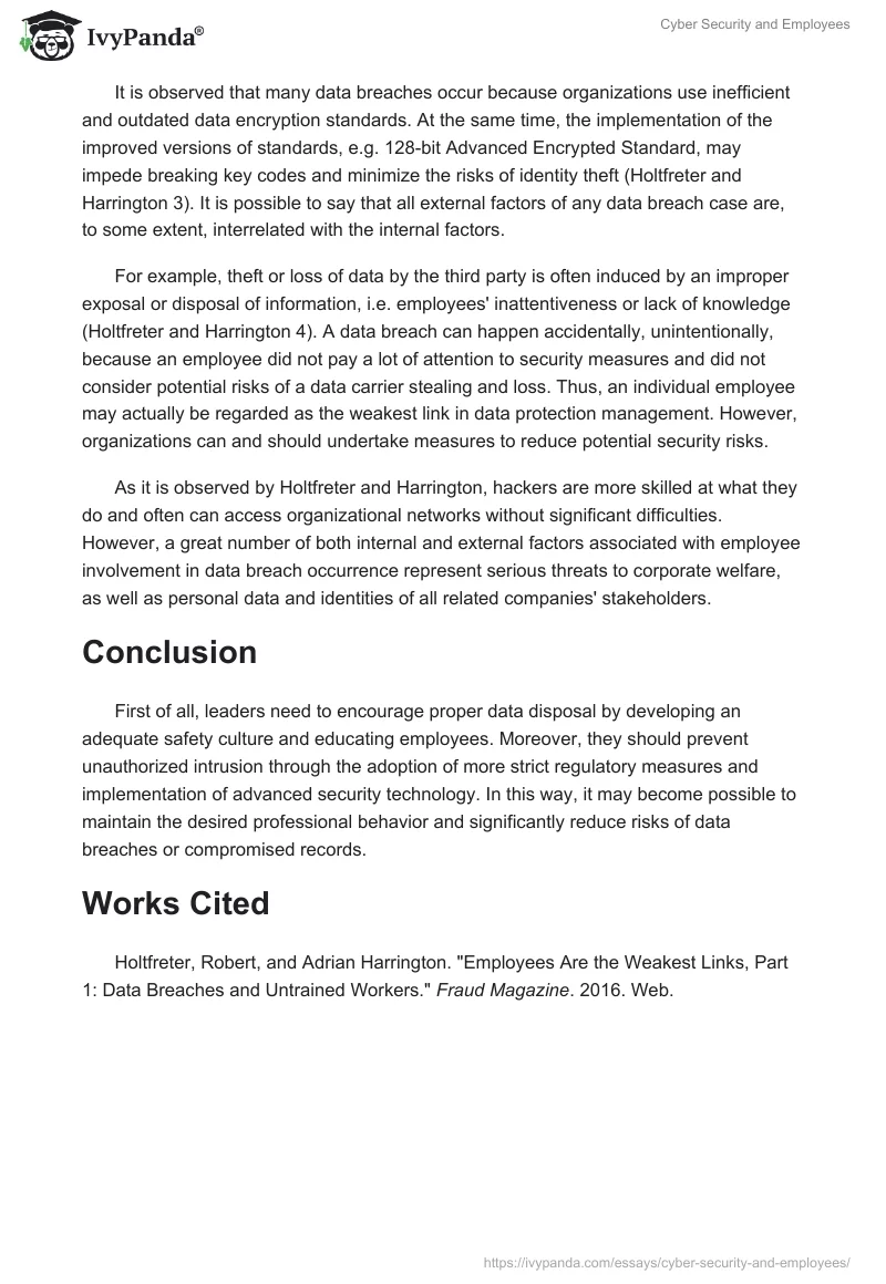Cyber Security and Employees. Page 2