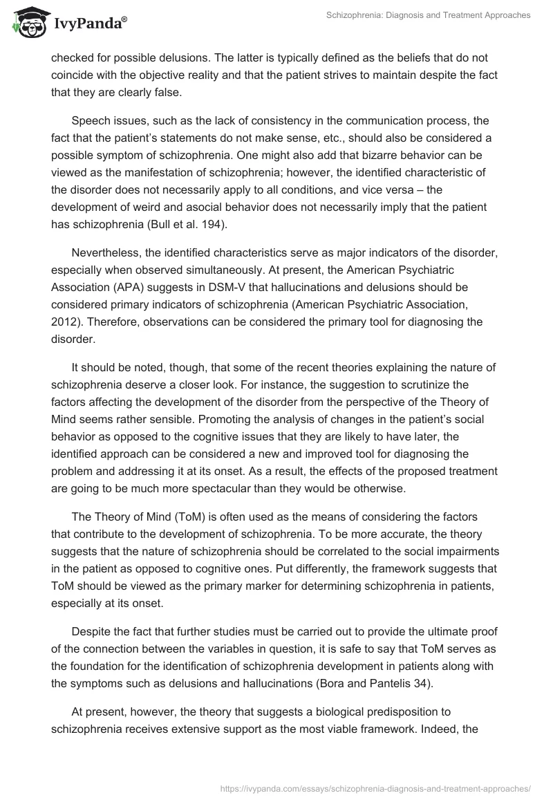 Schizophrenia: Diagnosis and Treatment Approaches. Page 4