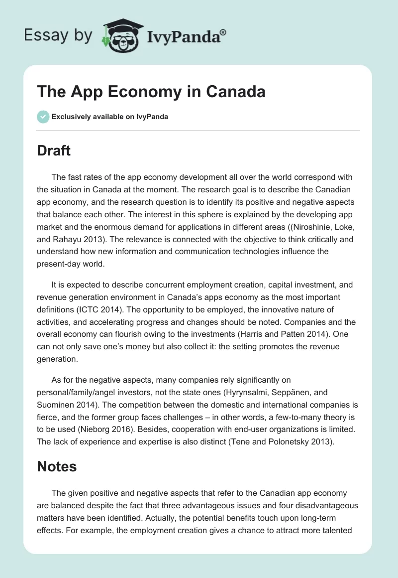 The App Economy in Canada. Page 1