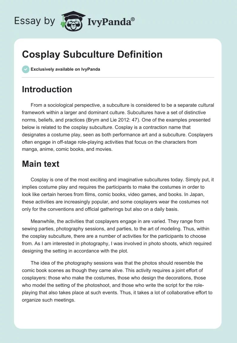 COSPLAY definition in American English