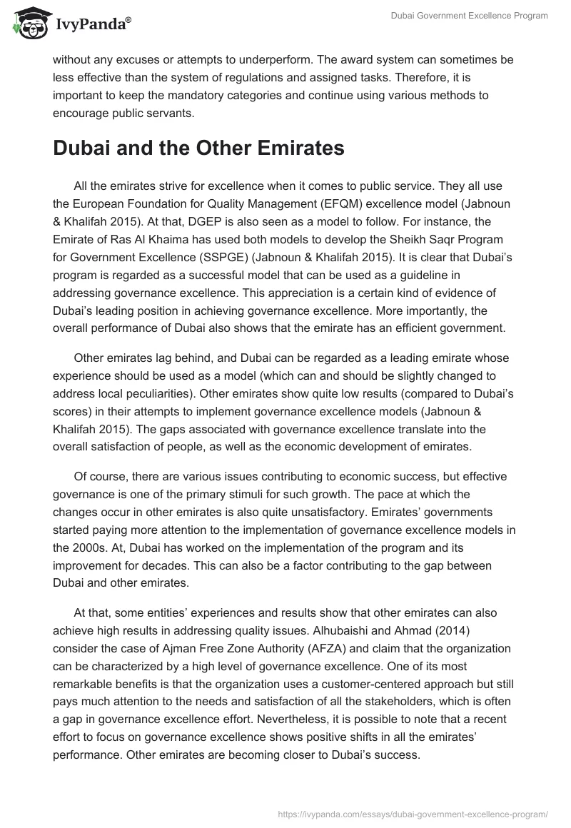 Dubai Government Excellence Program. Page 2