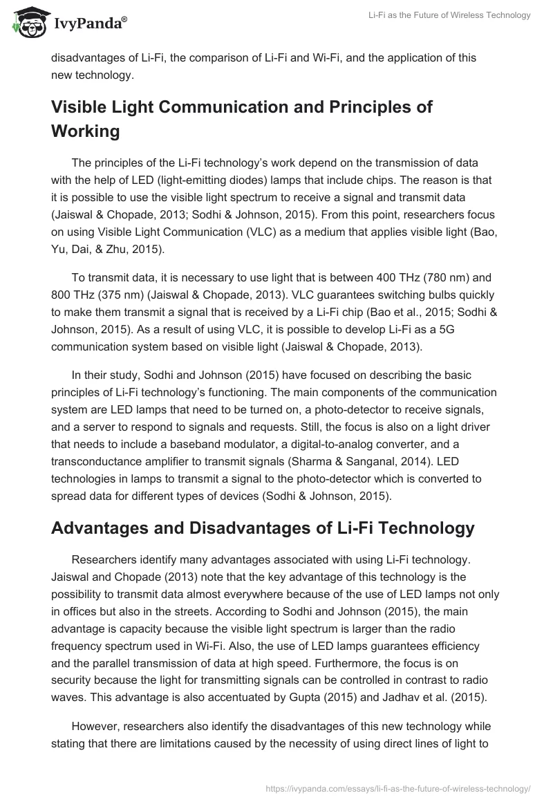 Li-Fi as the Future of Wireless Technology. Page 3