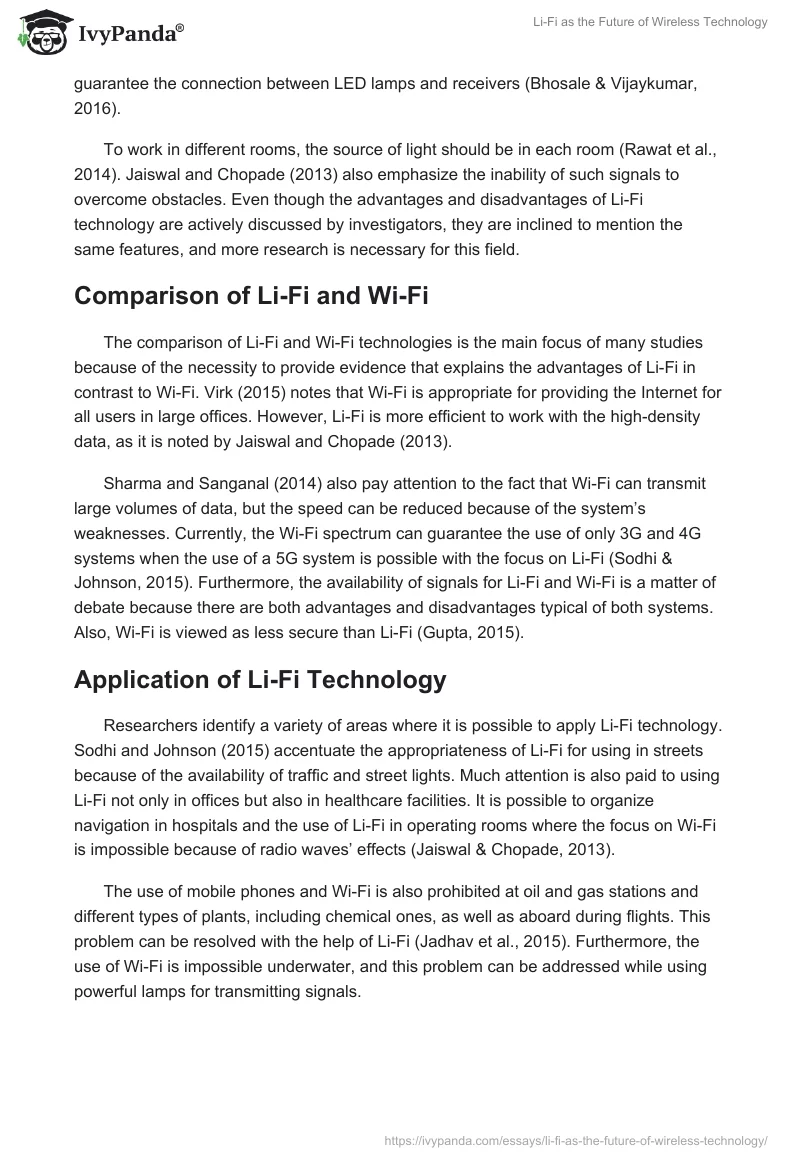 Li-Fi as the Future of Wireless Technology. Page 4