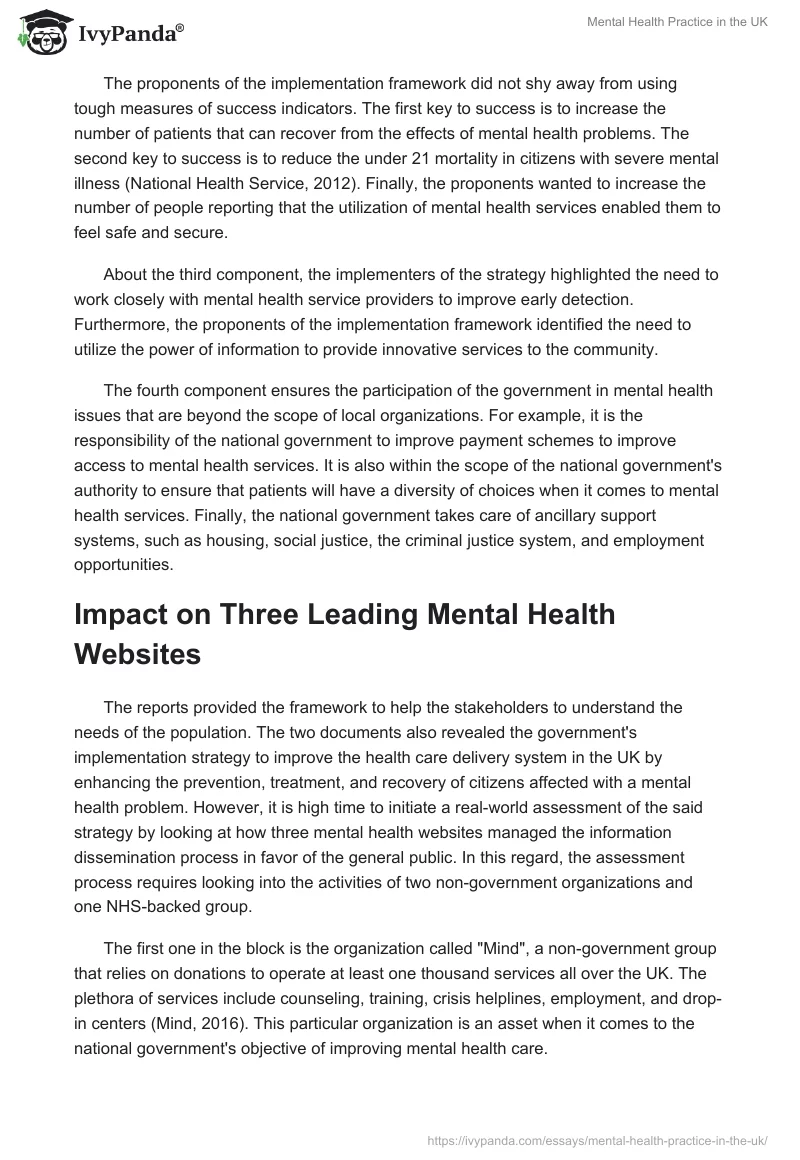 Mental Health Practice in the UK. Page 4