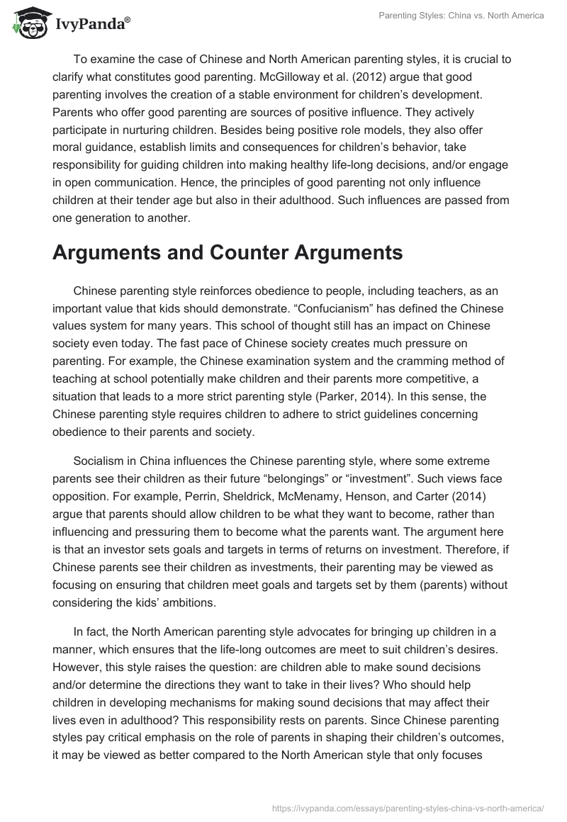 Parenting Styles: China vs. North America. Page 3