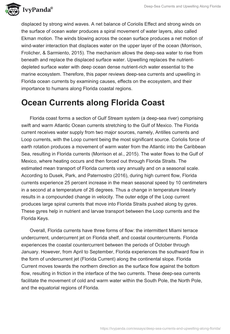 Deep-Sea Currents and Upwelling Along Florida. Page 2