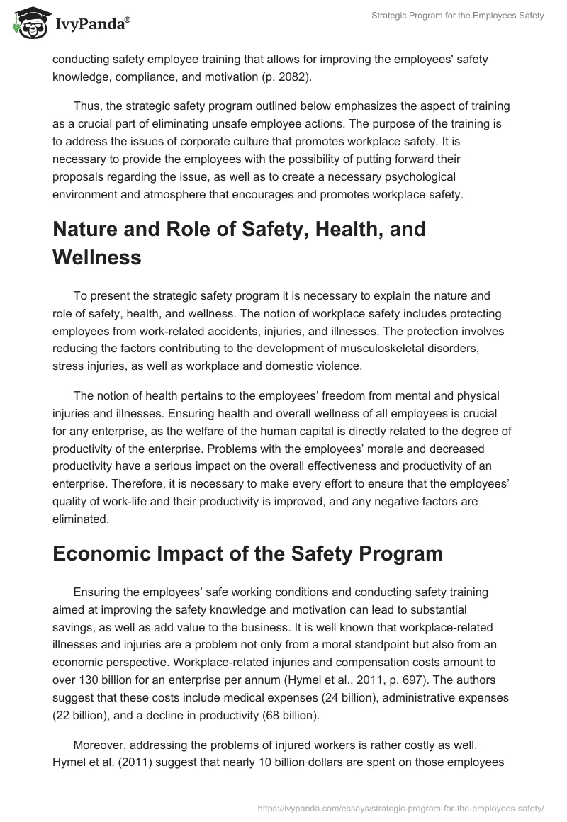 Strategic Program for the Employees Safety. Page 2
