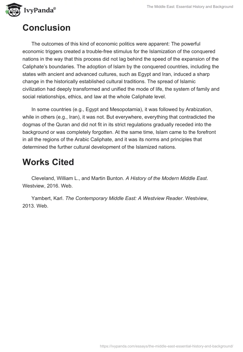 The Middle East: Essential History and Background. Page 3