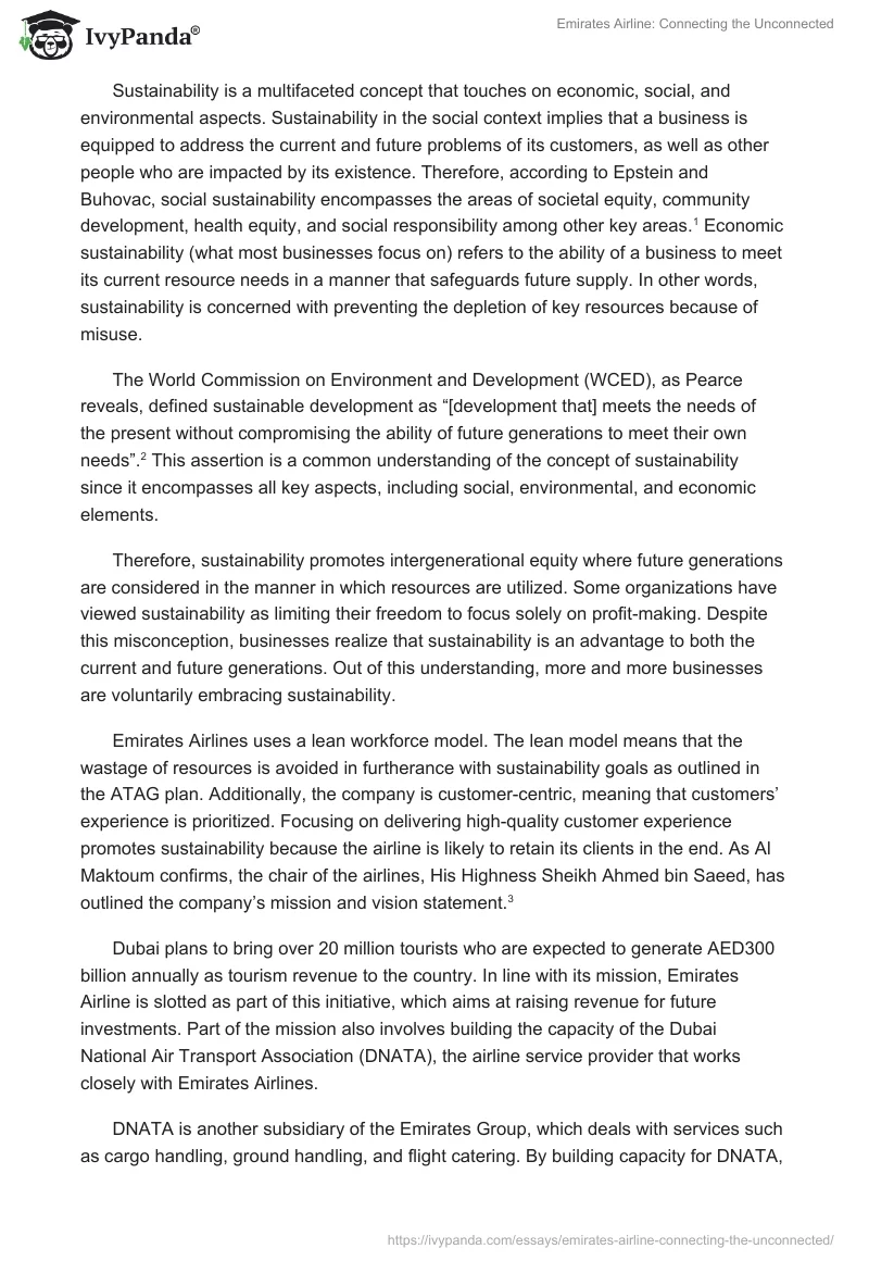 Emirates Airline: Connecting the Unconnected. Page 2